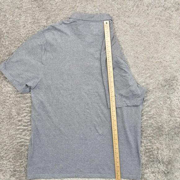 Buffalo David Bitton Men's Adult Size 2XL Polo Classic Gray Cotton Short Sleeve - Picture 4 of 8